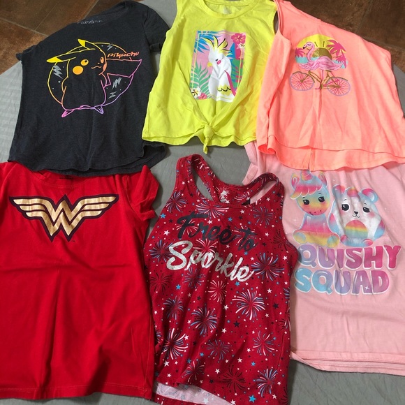 Girls tops bundle 10/12 & 14  total of six tops - Picture 1 of 8